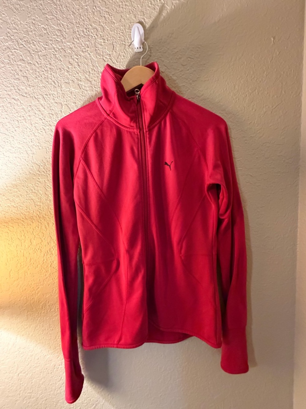 Puma Women's Bright Red Zip-Front Utility Jacket